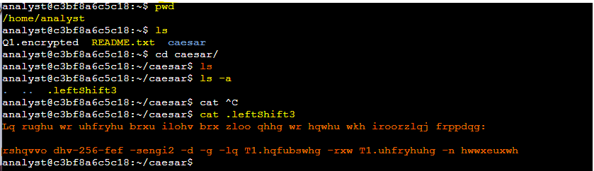 Listing directories with pwd command